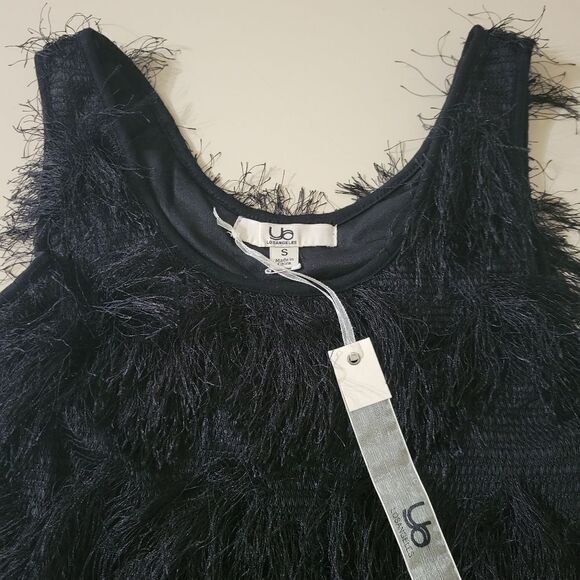 Ya Los Angeles Black Shaggy Chevron Tank Top Dress - Picture 6 of 11